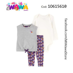 [J2] Chaleco plomo mariposita