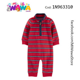 [F1] Enterizo ML rojo rayitas