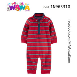 [F1] Enterizo ML rojo rayitas