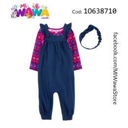 [F2] 3pz Overol azul vinchita