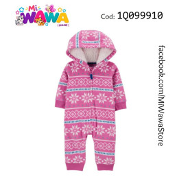 [C1] Enterizo ML fucsia capucha