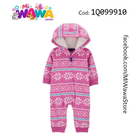 [C1] Enterizo ML fucsia capucha