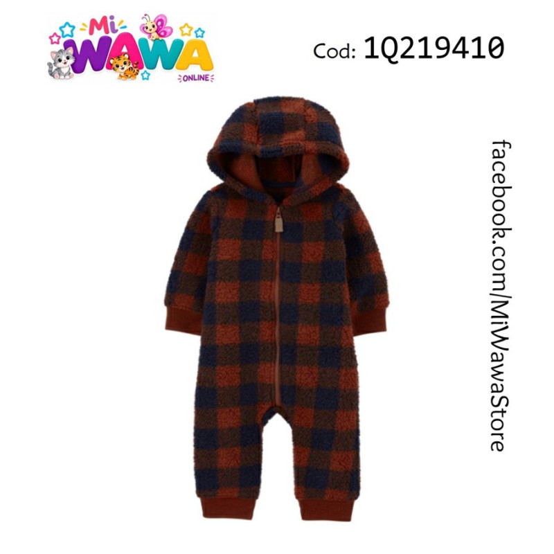 [J2] Enterizo ML cuadros marron