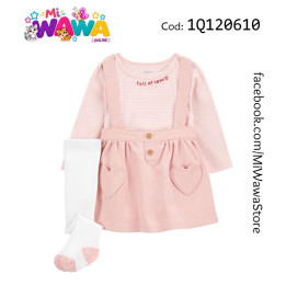 [J1] 3pz Pantys Faldita rosada