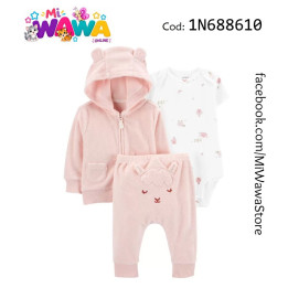 [G2] 3pz Casaca ovejita rosa