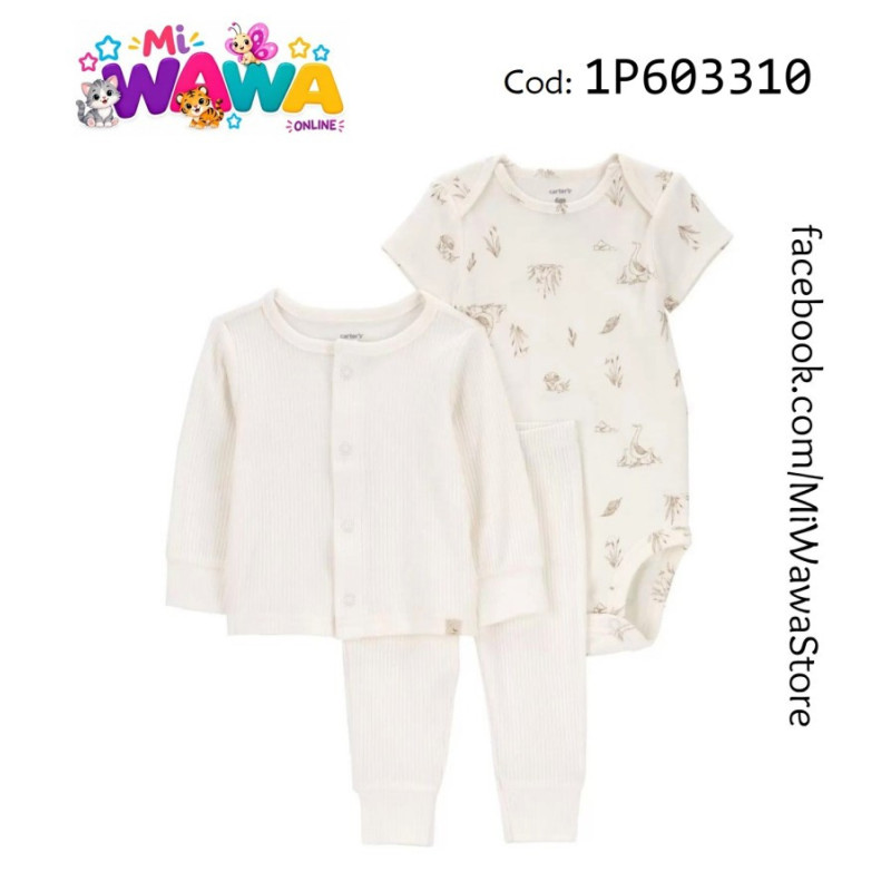 [G1] 3pz Cardigan ivory