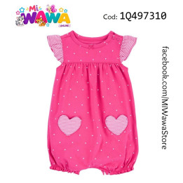 [E2] Romper fucsia corazón