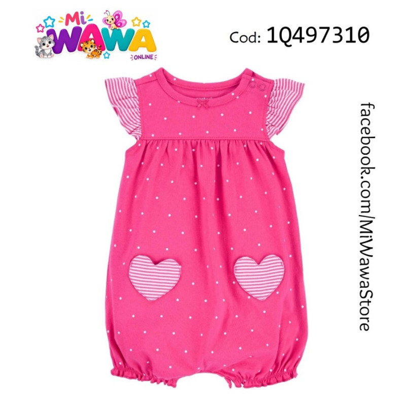 [E2] Romper fucsia corazón