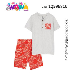 [J0] 2pz Short rojo plomo