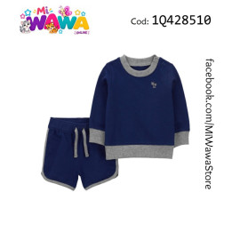 [E0] 2pz Short azul