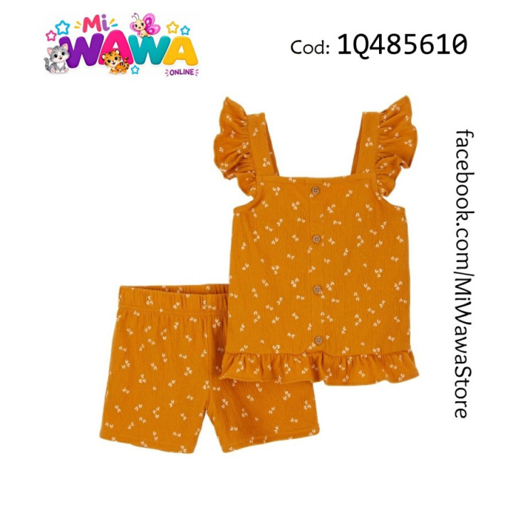 [C3] 2pz Short naranja tiritas