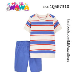 [J0] 2pz Short rayas acero
