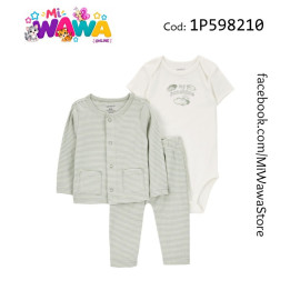 [F3] Cardigan verde bebé