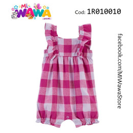 [B1] Enterizo fucsia cuadros