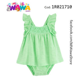 [F0] Romper verde limón encaje
