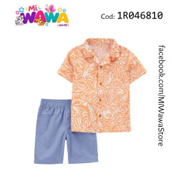 [K2] 2pz MC Short naranja celeste
