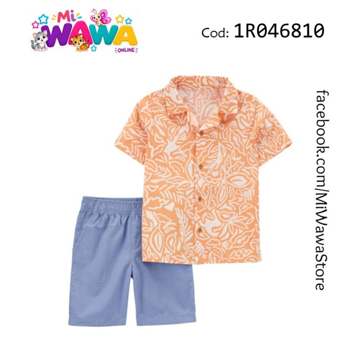 [K2] 2pz MC Short naranja celeste
