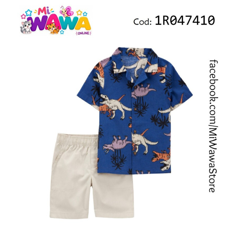 [X1] 2pz MC Short azul beige