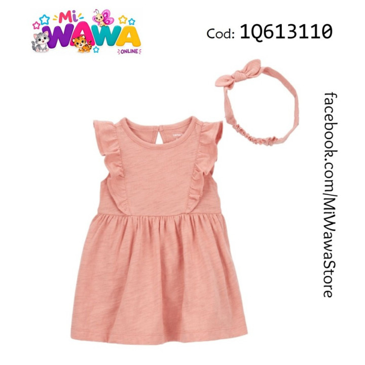 [D3] Vestido melón vincha