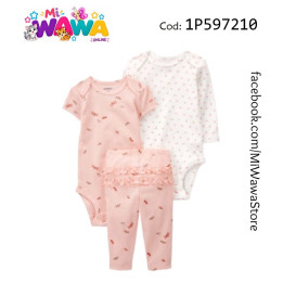 [F3] 3pz ML rosa mariposa