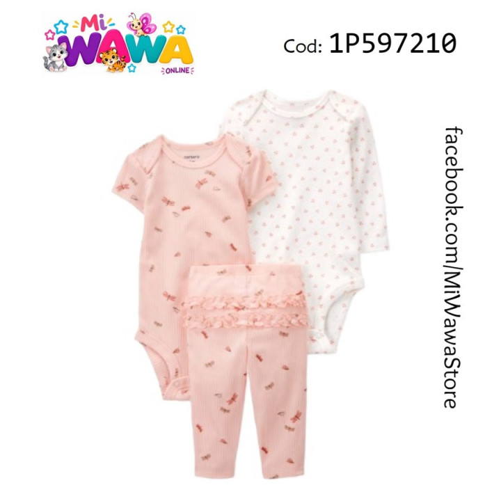 [F3] 3pz ML rosa mariposa