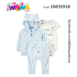 [G3] 3pz Casaca perrito celeste