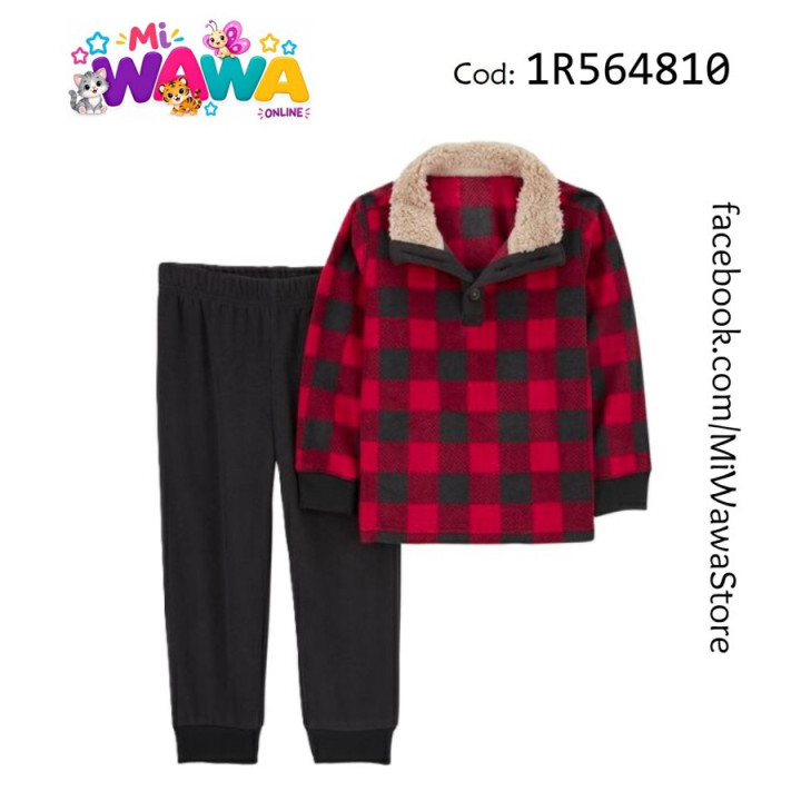 [A3] 2pz ML cuadros rojo negro