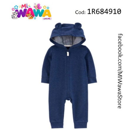 [E1] Enterizo azul osito capucha