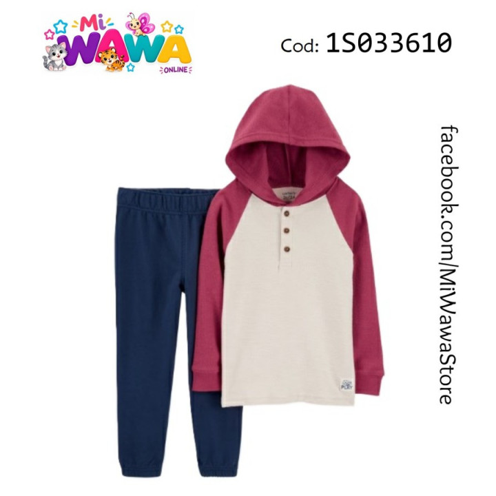 [M1] 2pz ML guinda capucha
