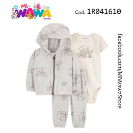 [M3] Cardigan plomo capucha
