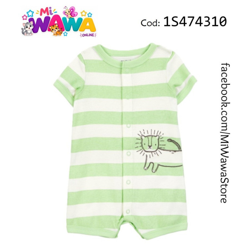 [M1] Romper verde rayas