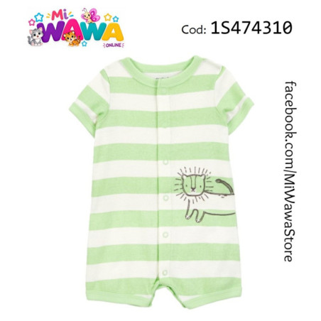 [M1] Romper verde rayas