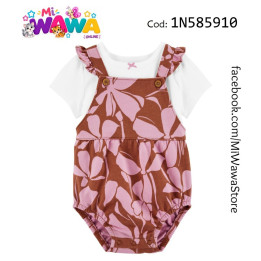 [F2] Overol calzoncito floral
