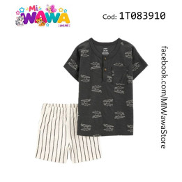 [M0] 2pz MC short negro cocodrilo