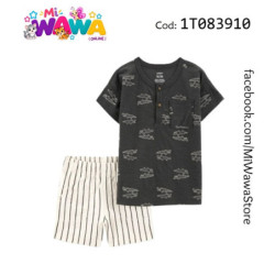 [M0] 2pz MC short negro cocodrilo
