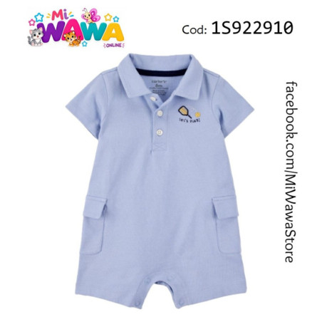 [X2] Romper celeste cuello