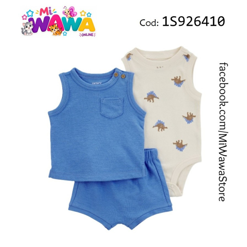 [B3] 3pz Short azul