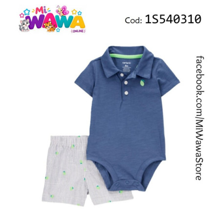 [O1] 2pz Short celeste limoncito