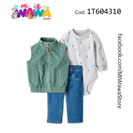 [O2] Chaleco verde jean