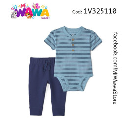 [P2] 2pz MC celeste azul rayitas