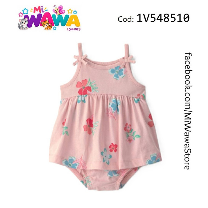 [P0] Romper rosa flores grandes