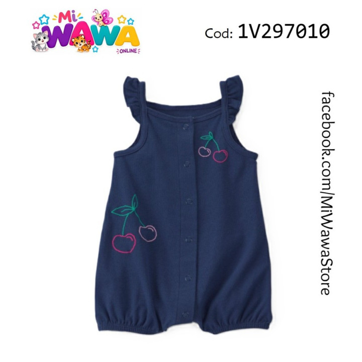 [P3] Romper azul cerezas