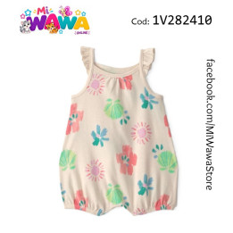 [P0] Romper crema multicolor