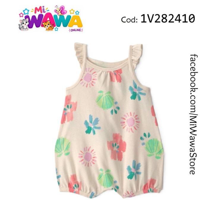 [P0] Romper crema multicolor