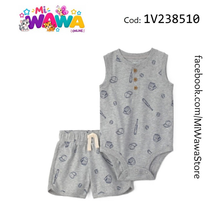 [P4] 2pz SM gris baseball
