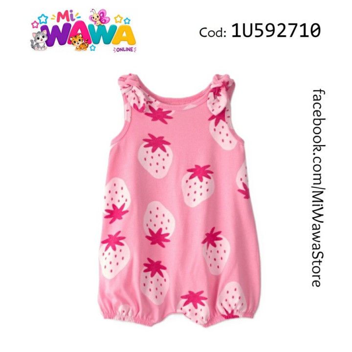 [P3] Romper rosa fresas